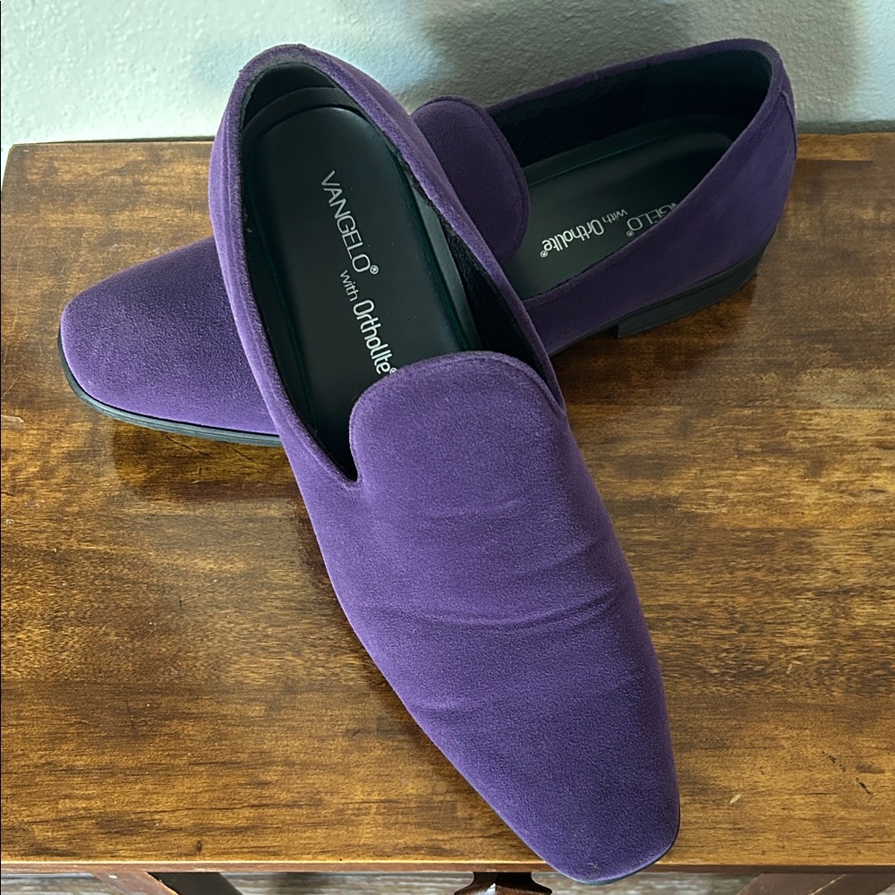 Angel Men's Vibrant Purple Slip-On Loafers